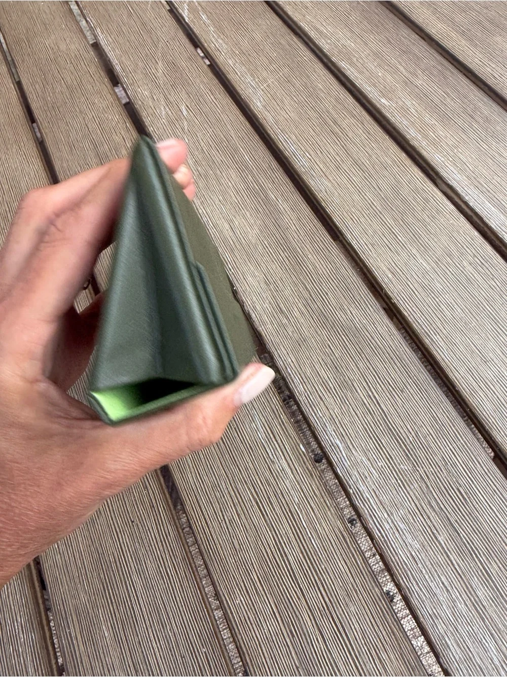 Longchamp Green Folding Eyeglasses Sunglasses Case Lime Interior